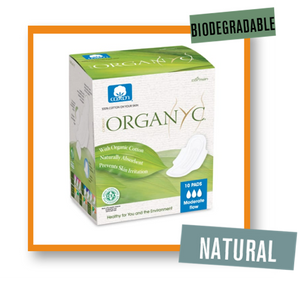OrganYc Travel Pads Moderate Flow with Wings