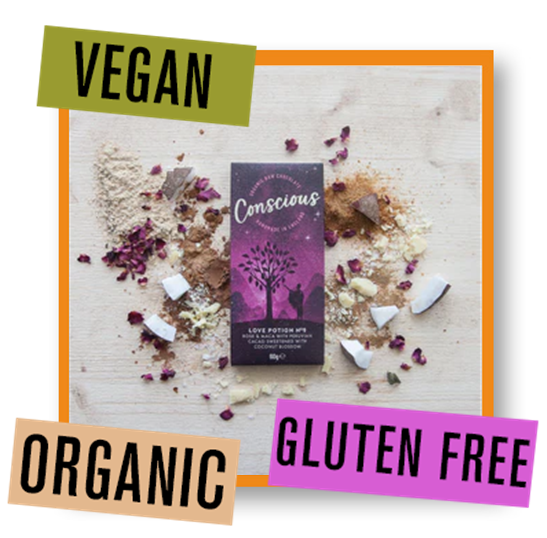 Conscious Chocolate Love Potion No. 9 Raw Chocolate Bar On The Eighth Day