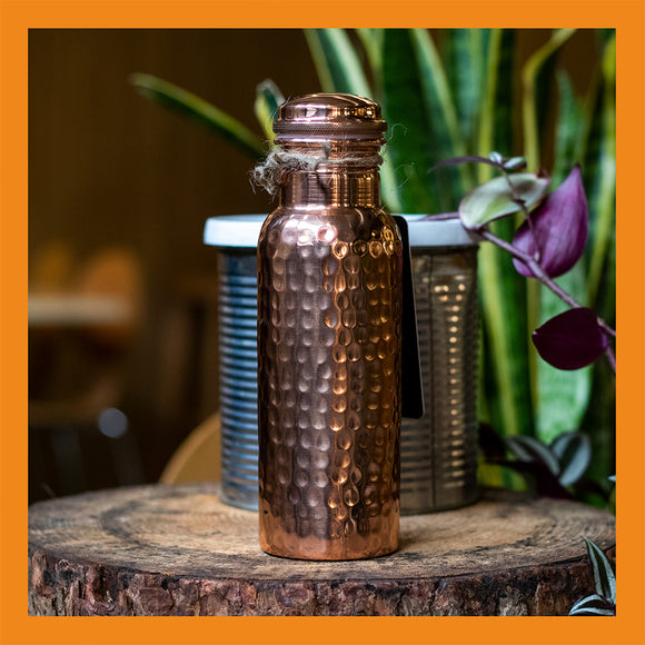 Shared Earth Copper Hammered Water Bottle