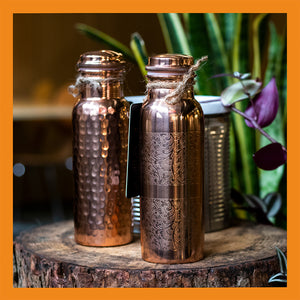 Shared Earth Engraved Copper Water Bottle