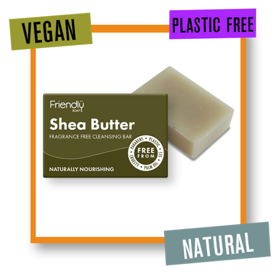 Friendly Soap Fragrance Free Facial Cleansing Soap Bar Shea Butter