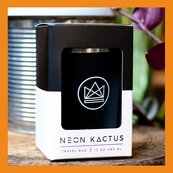Neon Kactus Black Insulated Coffee Cup