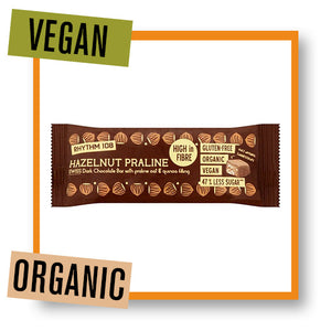 Rhythm 108 Organic Hazelnut Praline Chocolate Bar
