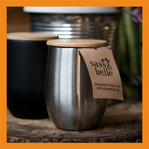 Sass & Belle Stainless Steel Travel Cup With Bamboo Lid