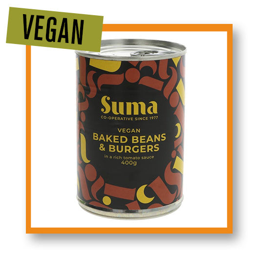 Suma Baked Beans & Vegan Burgers