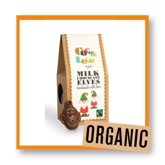Cocoa Loco Fair Trade Organic Milk Chocolate Elves