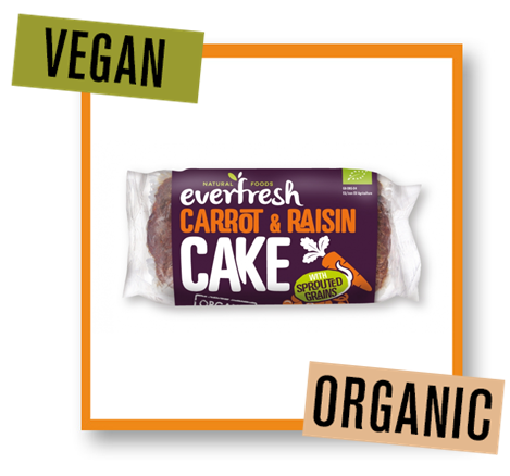 Everfresh Organic Carrot & Raisin Cake with Sprouted Grains