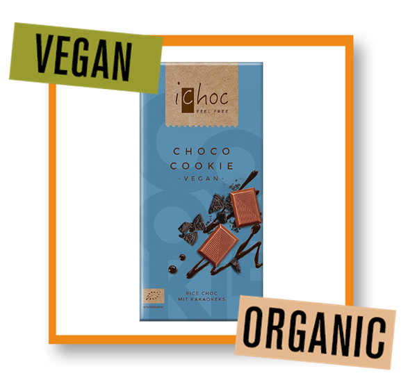 iChoc Organic Choco Cookie Rice Chocolate Bar