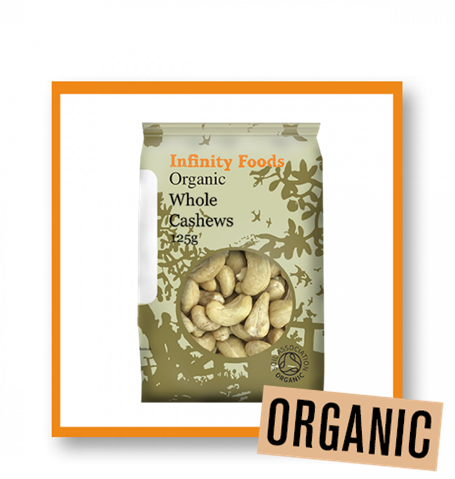 Infinity Foods Organic Whole Cashew Nuts