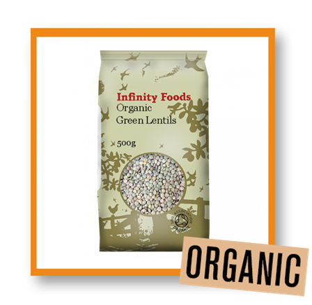 Infinity Foods Organic Dried Green Lentils