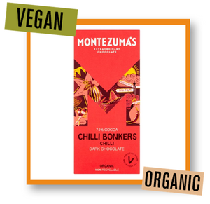 Montezuma Organic Chilli Bonkers 74% Dark Chocolate Bar