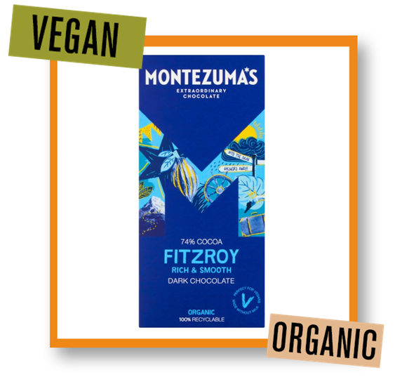 Montezuma Organic Fitzroy 74% Dark Chocolate Bar
