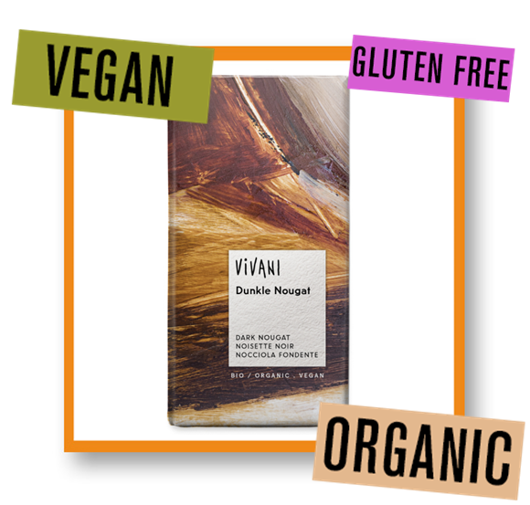 Vivani Organic Dark Nougat Chocolate Bar